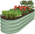 Oval Metal Raised Bed 4×2×1 ft